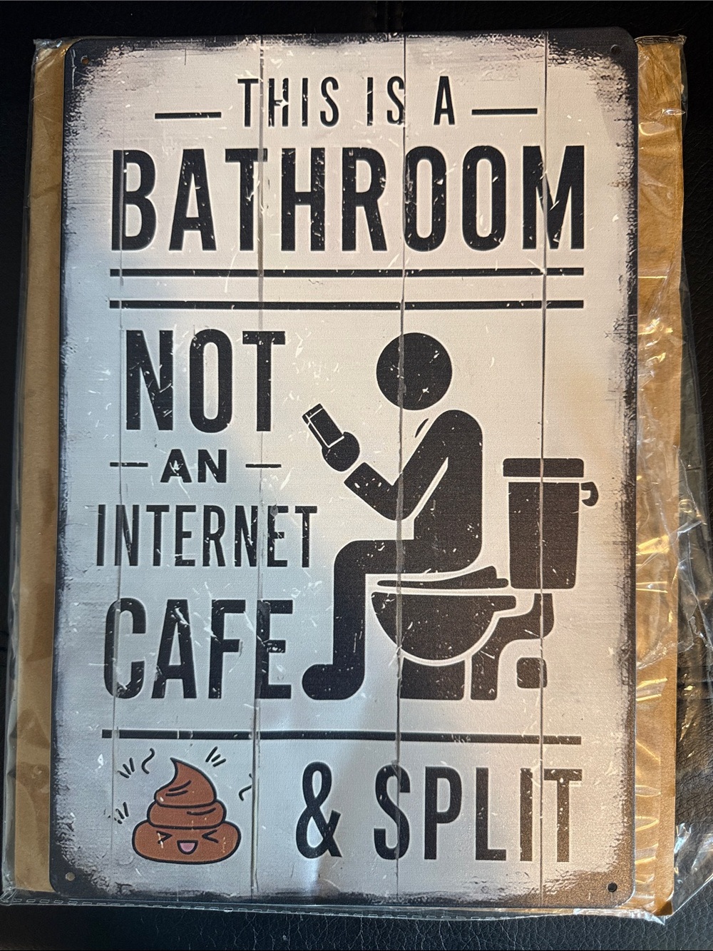 Bathroom Sign Wall Art - Black and White